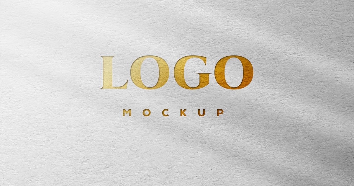 logotipo en relieve metalizado